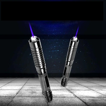 [ReadStar] 009 Laserové pero, Modrá laserové ukazovátko vysokej 5W horieť plastové okno nastavenie patrí 1 hviezdna vzor spp 16340 batérie a nabíjačky