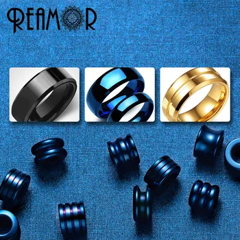REAMOR 10pcs/veľa 316L Nerezovej ocele 6/8mm Prúžok Európskej Strieborný Tón Valec Perličiek Fit Kožený Náramok Mužov Šperky Robiť