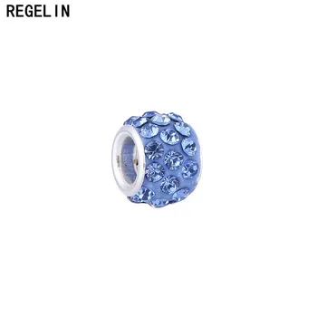 REGELIN Shamballa Hliny Crystal Shamballa korálky Diy korálky 50pcs 10 mm pre šperky, takže Módne Šperky Príslušenstvo 18 Farby