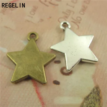 REGELIN Star Prívesok Antickej bronzovej Zliatiny Zinku 20pcs 19x16mm Fit Kúzlo Náramok Náhrdelník DIY Kovové šperky príslušenstvo