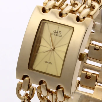 Relogio Feminino G&D Zlata Ženy Quartz Náramkové Hodinky Z Nerezovej Ocele Dámske Hodinky Top Značky Luxusné Reloj Mujer Kol Saati Žena
