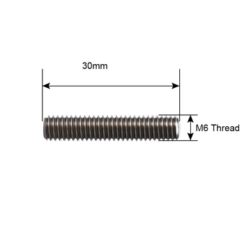 RepRap 3D Tlačiarne M6*30 mm sudy tlačiareň tryska krku s Teflónovou trubice 1.75 mm 3D tlačiarne vytláčacie