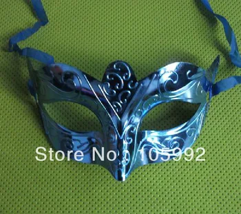 Retro Kovové Benátky Karneval Masky PVC Rímsky gladiátor párty pre deti Halloween masky muž, žena, deti Maškaráda mask1pcs1opp