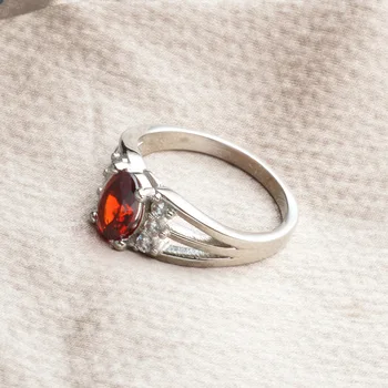 Rez AAA červená CZ 925 sterling-striebro-šperky Veľkosť Prsteňa 6-10 Snubné Prstene pre Ženy Darček jz167 claddagh krúžok anel feminino