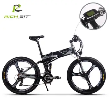 RichBit RT-860 36V*250W 12.8 Ah Horských Hybridné Elektrické Bicykli jazda na Bicykli Vodotesné Rámom vo Vnútri Li-on Batéria, Skladanie klince
