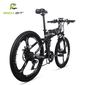 RichBit RT-860 36V*250W 12.8 Ah Horských Hybridné Elektrické Bicykli jazda na Bicykli Vodotesné Rámom vo Vnútri Li-on Batéria, Skladanie klince