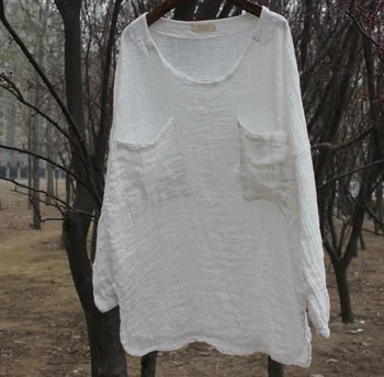 Riedke textúru bielizeň voľné oblečenie pre Ženy-Ženy farbou bežné topy & tees Plus veľkosť trička Jarné letné oblečenie