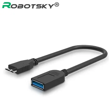 Robotsky Micro B konektor USB 3.0 Kábel USB 3.0 Žena Micro B Samec OTG Dátový Kábel pre Samsung Poznámku 3 S5 USB 3.0 Harddisk Zariadenia