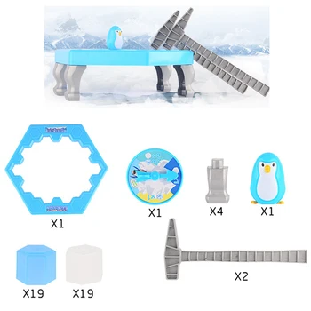 Rodičia-deti Hry, Hip Penguin Montáž Plastových 3D Model Budovy Súpravy Deti DIY Náučné Hračky