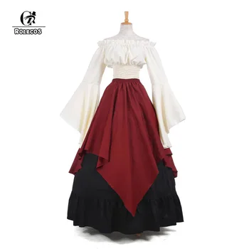 ROLECOS Nový Príchod Gothic Lolita Stredoveké Renesančné Ženy Kostýmy Viktoriánskej Dlhé Šaty Retro Party Kostýmy GC229