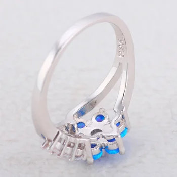 ROLILASON Austrália Krúžky White Fire Opal 925 Silver Módne Šperky, Snubné Prstene pre Ženy, USA Veľkosť #5#6#7#8#9#10 OR883