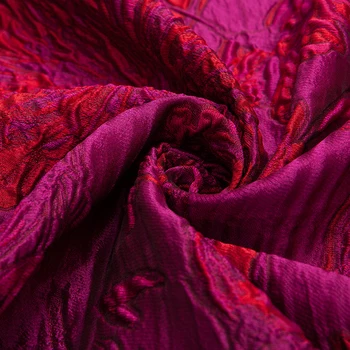 Romantický burgundsko kvetinové módne žakárové tkaniny šaty handričkou šaty cheongsam textílie nové zľavy na odoslanie šaty vzor