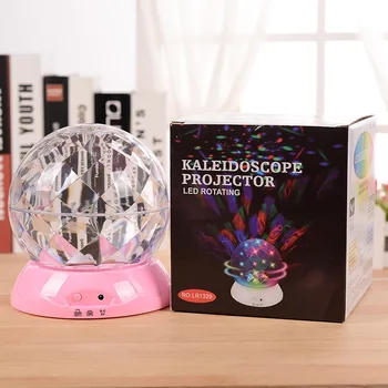 Romantický Farebné Sky Projektor LED, Hviezdna Noc Svetlo Lampy Rotujúce Crystal ball Tabuľka Nočného Čítanie Pre Deti Baby Deti