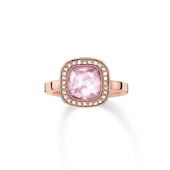 Rose Gold Zirconia Farba-Pripraviť & Zmyselné Ružové Crystal Večnosti Krúžky, Väčšina Módnych Glam Bijoux Šperky Lásky Duše Darček pre Ženy