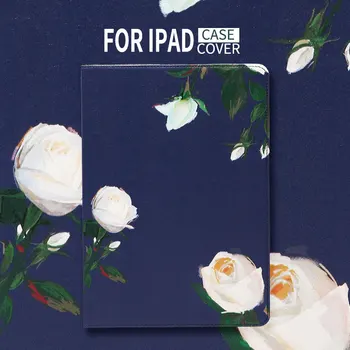 Rose Krásne Ultra Slim Smart Tablet kvet PU Case Pre iPad mini 1/2/3/4 Auto Sleep/Wake Tablet Kryt fundas dar Capa Para