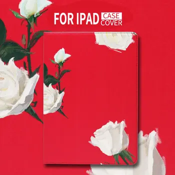 Rose Krásne Ultra Slim Smart Tablet kvet PU Case Pre iPad mini 1/2/3/4 Auto Sleep/Wake Tablet Kryt fundas dar Capa Para