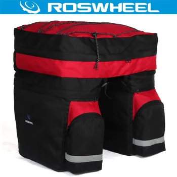 ROSWHEEL 3 v 1 60L Zadné Koleso Kôš MTB Veľkú Kapacitu, jazda na Bicykli Dopravcu Mountain Road Bike Bag Košík Dvojité Bočné Zadné Rack