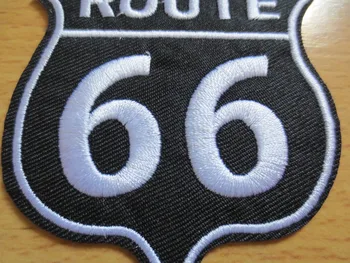 Route 66 Výšivky Opráv Bunda Späť Vesta Motocyklový Klub Biker D 7,5 cm*9 cm