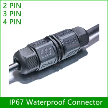 Rovno konektor LLT 2/3/4 Pin 20A Vodotesný IP67 Konektor Skrutku Zamykanie Elektrické Drôty Kábel Adaptéra Priemyselné plug