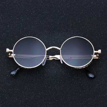ROYAL DIEVČA Retro Vintage Steampunk Mužov Okrúhle slnečné Okuliare Povlak Zrkadlové Ženy Slnečné Okuliare Gafas ss418