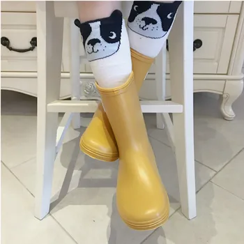 Roztomilé Deti Kolená Vysoké Ponožky Drobné Cottons Ponožky Dlhé Trubice 3D Ponožky Animal Ponožky Dieťa Novorodenca Obuv Psa Vzorované White Sox