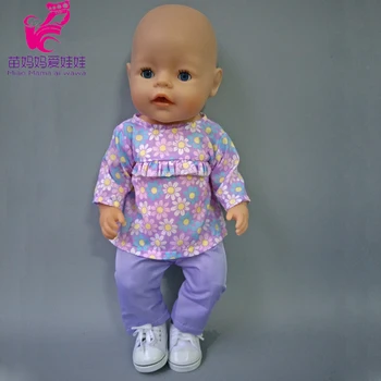 Roztomilé Modré krátke šaty, Nohavice, nastavený pre Zapf Baby born bábiku 18 - palcové bábika oblek pre dievčatá hrať darček