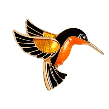 Roztomilý 1 Kus Farebné Glazúry Lietania Birdie Červená-korunovaný Žeriav Flamingo Kovové Vták Brošňa Kolíky Šaty Bunda Pripnúť Odznak Darček Šperky
