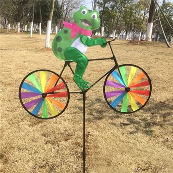 Roztomilý 3D Zvierat na Bicykli veterný Mlyn Vietor Spinner Whirligig Záhrade Trávnik na Dvore Dekor#T025#