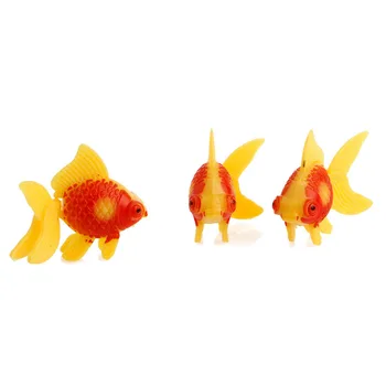 Roztomilý 3Pc Akvarijné Ryby Nádrž Plastová Plávanie Zlaté Ryby Ornament Fashion Umelé Dekorácie Nové