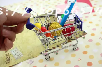 Roztomilý domček pre bábiky MINI Miniatúrne Supermarket Nákupný Košík