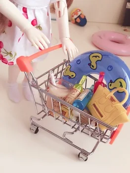 Roztomilý domček pre bábiky MINI Miniatúrne Supermarket Nákupný Košík