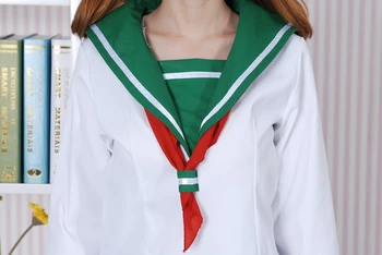 Roztomilý Jednorožec Anime Inuyasha Higurashi Kagome Cosplay Kostým Dievčatá Školskú Uniformu Námorníka Vyhovovali ženy oblečenie Top + Sukňa + Šál