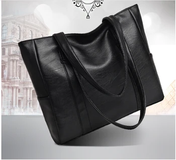 Roztomilý módne dámske vintage kabelky stručný jeden taška cez rameno veľkú kapacitu ženy kabelka čierna farba, huy7886