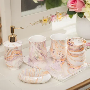Rui Shikai poézia moderný minimalistický kúpeľňa keramické umývanie vyhovovali kúpeľňa štetcov pohár kúpeľňa šesť oblek