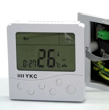 Ruský anglický návode na použitie Digitálny LCD Displej Kotla programovateľný Termostat na AAA batérie