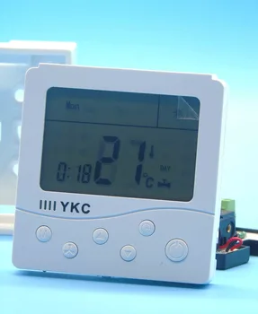 Ruský anglický návode na použitie Digitálny LCD Displej Kotla programovateľný Termostat na AAA batérie