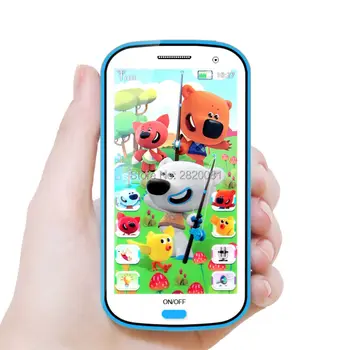 Ruský jazyk 4D hudobný mobilný telefón vzdelávanie stroj s karikatúra medvede,Baby skoro vzdelávacie anime obrázok elektronická hračka