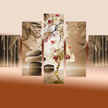 Ručne diamond výšivky diy diamond mozaiky maľovanie drahokamu cross stitch bambusu magnolia 5 dielov / vete bsm001