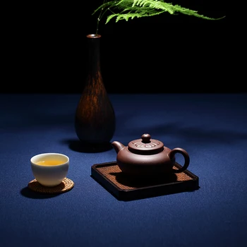 Ručne Vyrobené Bambusu Čaju Zásobník Prírody Čajový Obrad Tabuľka Čínskej Kung-Fu Čaj Nastaviť Vintage Kanvica Remesiel Zásobník Prostredí Prírody Bambusu