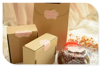 Ručne Vyrobené Značiek Súčasnosti Pre Vás Darček Pečenie Taška na Fľaše, Balenie Cookie Biscuit Cake Box Tesnenie Label Nálepka darčeková taška
