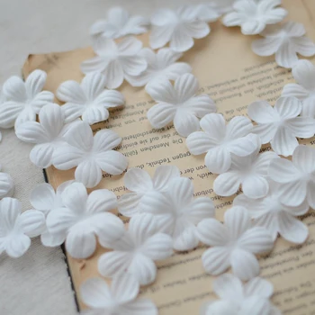 Ručné Diy Applique White 3D Kvet teplo Domova Svadobné Dekorácie, Šitie Party Šaty Dekor Ružovou Handričkou pokrývku hlavy Materiálov Tissu