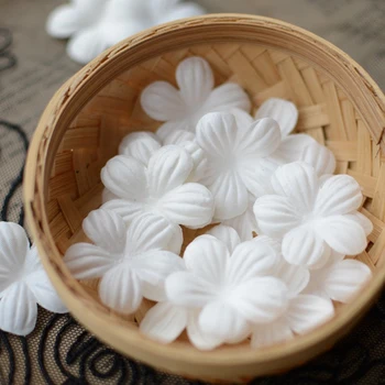 Ručné Diy Applique White 3D Kvet teplo Domova Svadobné Dekorácie, Šitie Party Šaty Dekor Ružovou Handričkou pokrývku hlavy Materiálov Tissu