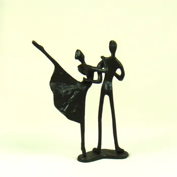 Ručné Iron art Pár Tanec Obrázok Modelu Abstraktné Kovov v R Tanečníkov Socha Ornament Plavidlá pre Domova a Upomienkové Darčeky