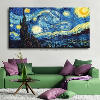 Ručné Jeden Impresionistického Plátno Van Gogh Olejové Maľby Reprodukcie Obrazov Na Stenu Pre Obývacia Izba Moderné Domáce Dekorácie