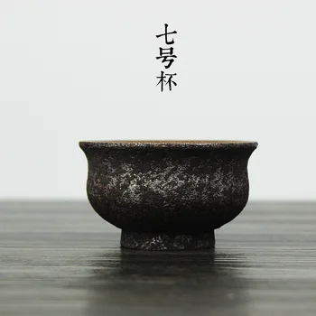 Ručné Retro Japonský Štýl Teacup Hrubá Keramika Keramické Prírodných liečebných Pohár Gongfu Misy Čaju Pu er Šálku Čaju Kung Fu Čaj Nastaviť