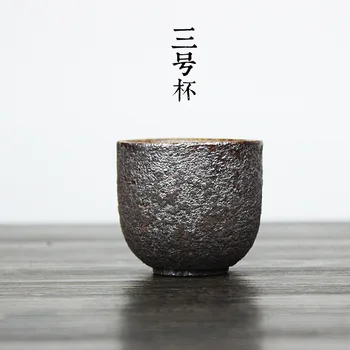 Ručné Retro Japonský Štýl Teacup Hrubá Keramika Keramické Prírodných liečebných Pohár Gongfu Misy Čaju Pu er Šálku Čaju Kung Fu Čaj Nastaviť