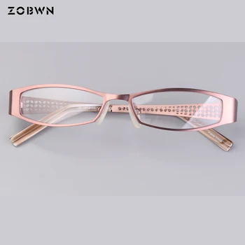 Ružová farba okuliare rámy pol rim Okuliare Rámy Ženy jasné Dizajnér Okuliare Rám Optické Okuliare Rám Oculos De Grau