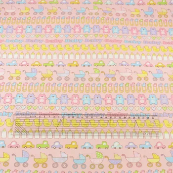 Ružová Vytlačené Baby Vzory Textilné Šitie Tkaniny Tkaniny Bavlnené Tkaniny Prešívanie Tela Posteľná Bielizeň Scrapbooking Dekorácie Deti Bábiky