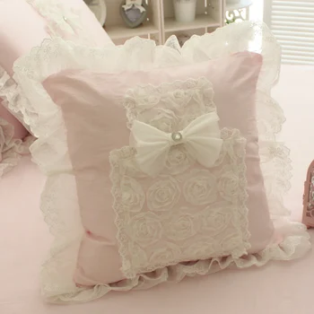 Ružová čipka princezná krásne parfum & čipky štýl vankúš Vankúš sofa bed izba Dec námestie bavlna veľkoobchod FG173