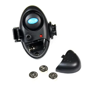 Rybolov Elektronickej LED Svetlo Ryby Skus Zvukový Alarm Bell Klip Na Rybársky Prút Black Riešiť Nové